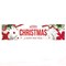 Merry Christmas Banner New Year Fence Sign Outdoor Garden Decor